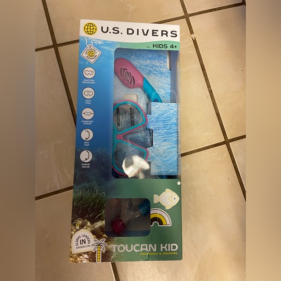 COPY - U.S. Divers Kid Snorkeling Combo Ages 4+ (Teal & Pink) Mask and Snorkel … - Picture 1 of 4